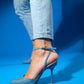 Blues - Blue Round Toe Ankle-Tie High Heel Shoe (Women)