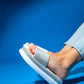 Oeste White Rhinestone Platform Slide (Women)