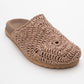 LOOP Brown Woven Slide Sandal (Women)