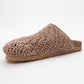 LOOP Brown Woven Slide Sandal (Women)