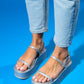 Lina - Silver Thick-Sole Sandal (Women)