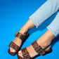 Blob - Brown Gold Buckle Sandal (Women)
