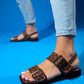 Blob - Brown Gold Buckle Sandal (Women)