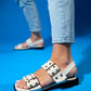 Blob Sandal - Ecru Gold Buckle