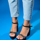 Monsey - Black Embellished Platform Heel Evening Shoe (Women)
