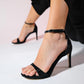 Bern - Black Striped Platform Heel Evening Shoe (Women)