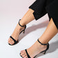 Bern - Black Striped Platform Heel Evening Shoe (Women)