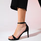 Bern - Black Striped Platform Heel Evening Shoe (Women)