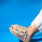 Harmony - Beige Gold Double Strap Slide (Women)
