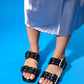 Blob - Black Silver Buckle Sandal (Women)
