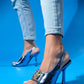 Olney - Blue Heeled Shoe (Women)