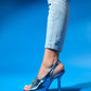 Olney - Blue Heeled Shoe (Women)