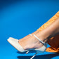 Julia - Off-White Ankle-Tie High Heel Shoe (Women)