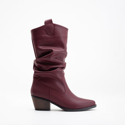 burgundy vegan western boots, cruelty-free burgundy cowboy boots, vegan leather burgundy western boots, burgundy cowboy ankle boots, sustainable burgundy western boots, eco-friendly burgundy cowboy boots, vegan suede burgundy western boots, burgundy rancher boots, animal-free burgundy western footwear, wine-tone vegan boots
