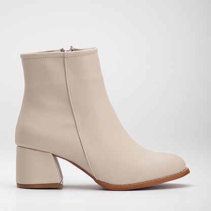Linette - Beige Ankle Boots