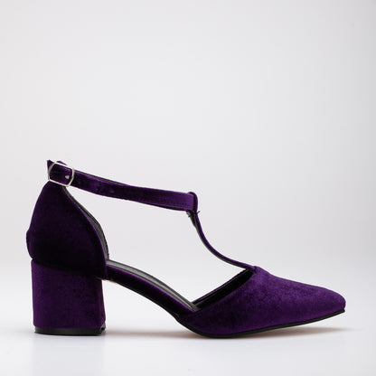 Anicette - Purple Velvet Heels