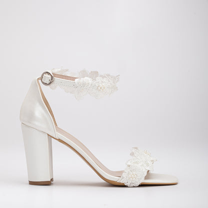Dede - Ivory Lace Wedding Shoes