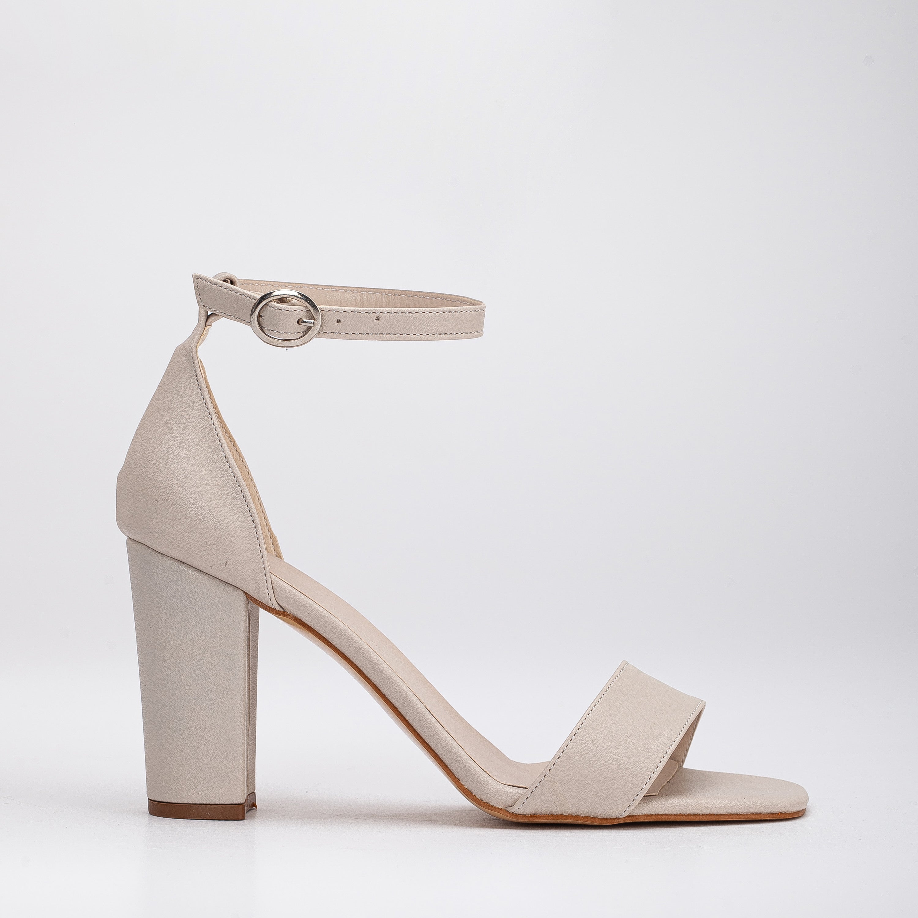 Essential Beige Ankle Strap Heels - All Shoes | Red Dress