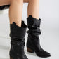 Bonnie - Black Slouch Western Boots