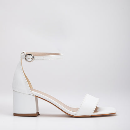 Iva - White Low Heel