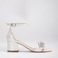 Helen - Ivory Wedding Shoes Rhinestone and Ribbon