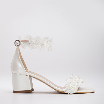 Dana - Ivory Lace Wedding Shoes