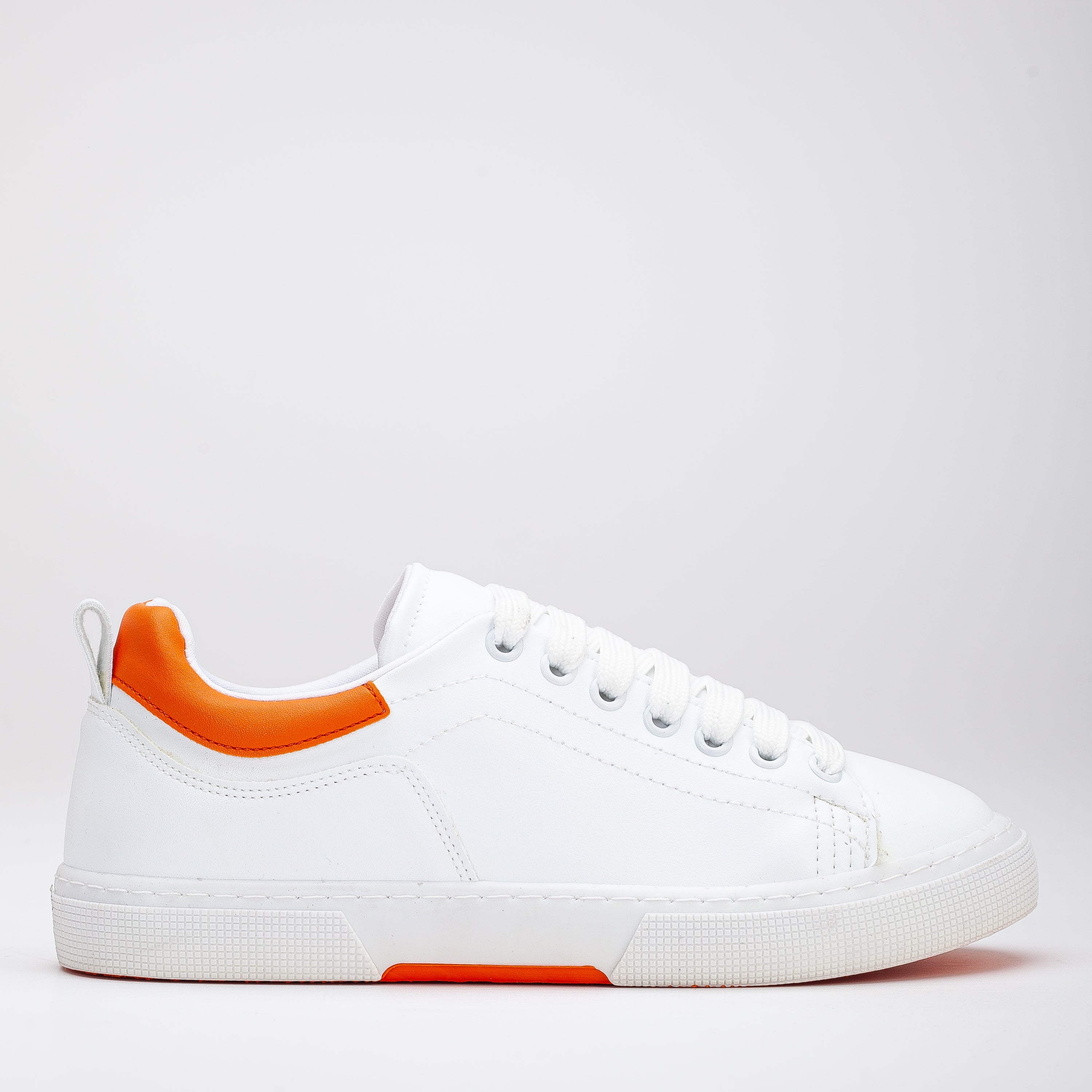 Nike white orders and orange trainers