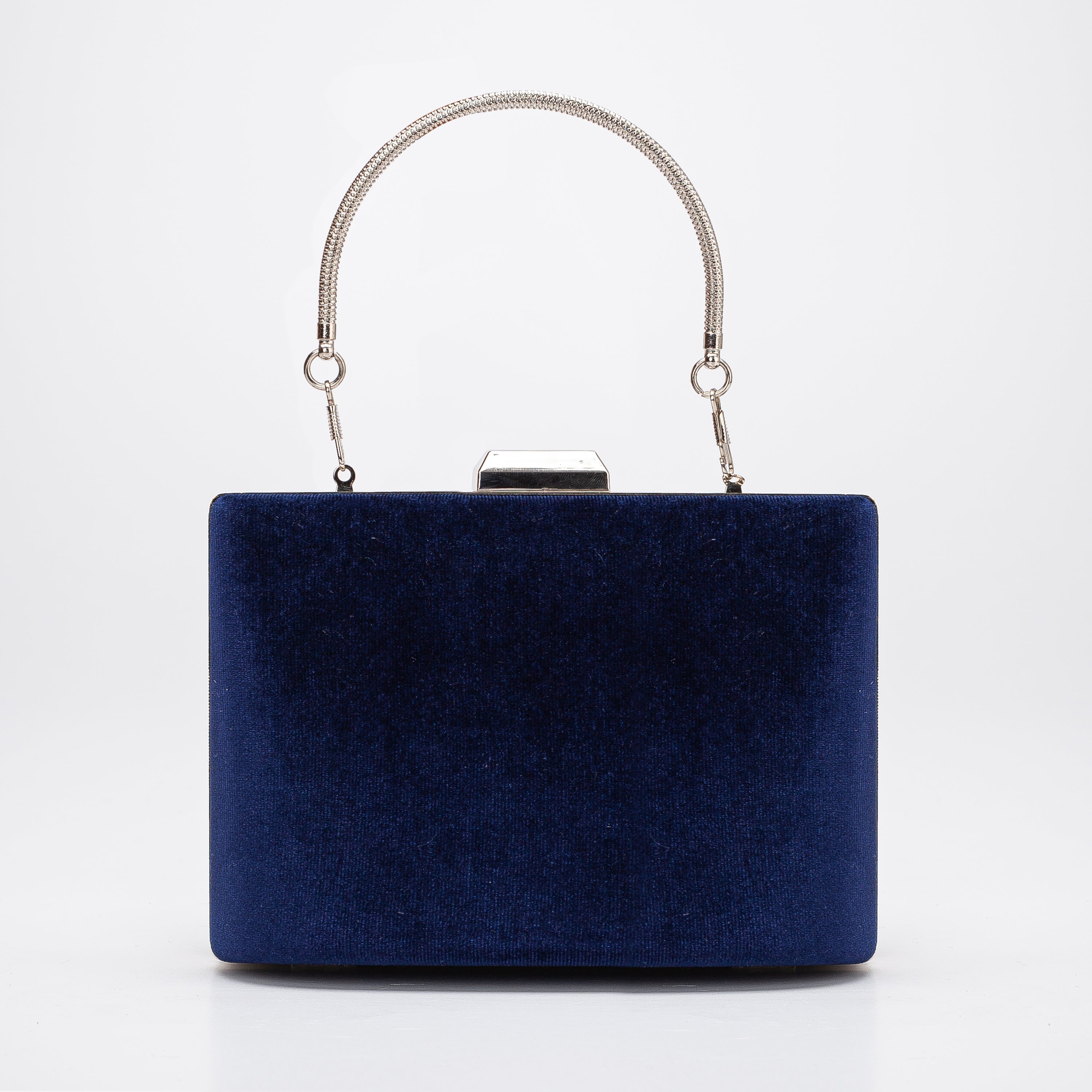 Alba Blue Velvet Clutch