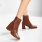 Maya - Cognac Brown Ankle Boots