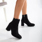 Vegan ankle-high boots, black ankle-high boots, sustainable ankle-high boots, cruelty-free ankle-high boots, eco-friendly ankle-high boots, vegan leather ankle-high boots, women's black ankle boots, stylish black ankle boots, faux leather ankle-high boots, black vegan boots.
