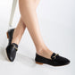 Olly - Black Horsebit Loafers