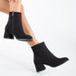 Linette - Black Suede Ankle Boots