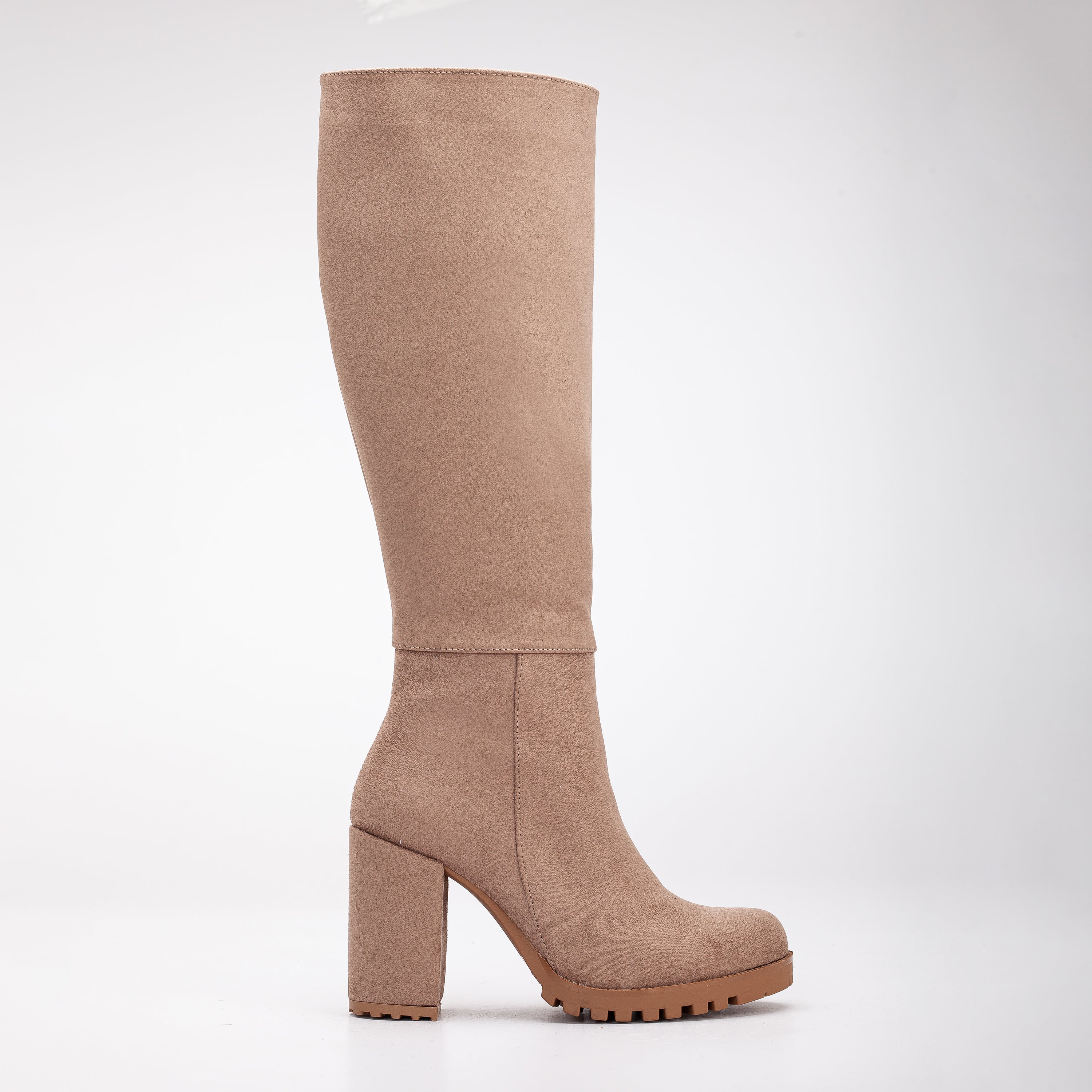 Tan suede outlet wide calf boots