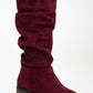 Maribel - Brick Red Suede Slouchy Boots