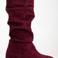 Maribel - Brick Red Suede Slouchy Boots