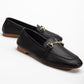 Olly - Black Horsebit Loafers