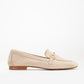 Olly - Beige Suede Horsebit Loafers