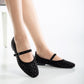 Emilie - Black Studded Crystal Mary Jane Flats