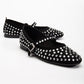 Emilie - Studded Crystal Mary Jane Flats