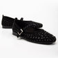 Emilie - Black Studded Crystal Mary Jane Flats