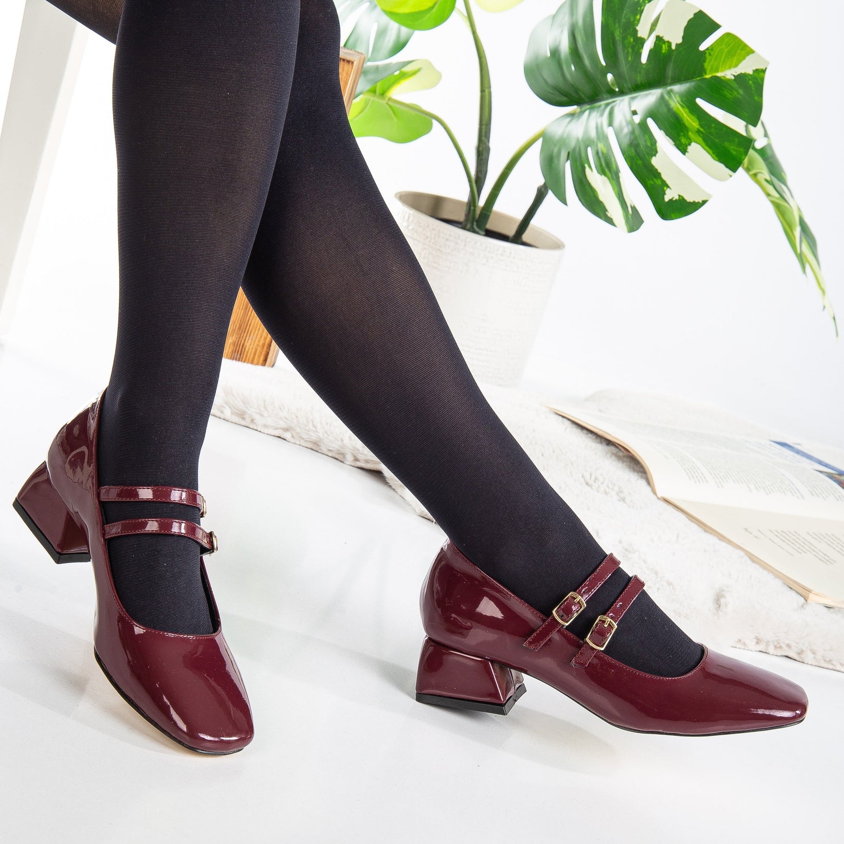 Lizbeth - Red Cherry Mary Jane Shoes – Prologue Shoes