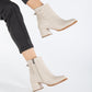 Lucie - Beige Ankle Boots