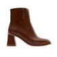 Alba Cognac Brown Block Heel Boot (Women)