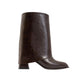 Ellas Brown Chunky Heel Boot (Women)