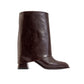 Ellas Burgundy Chunky Heel Boot (Women)