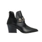 Kenda Black Buckle Block Heel Boot (Women)