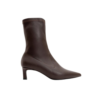 Lewin Stiletto Boot - Brown Patent