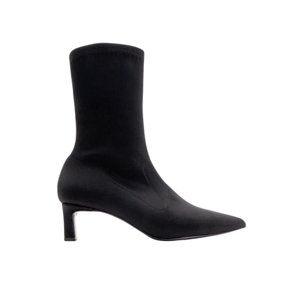 Lewin Stiletto Boot - Black Stretch