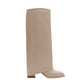 Maybe Beige Chunky Heel Boot (Women)