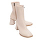 Plesa Beige Chunky Heel Boot (Women)